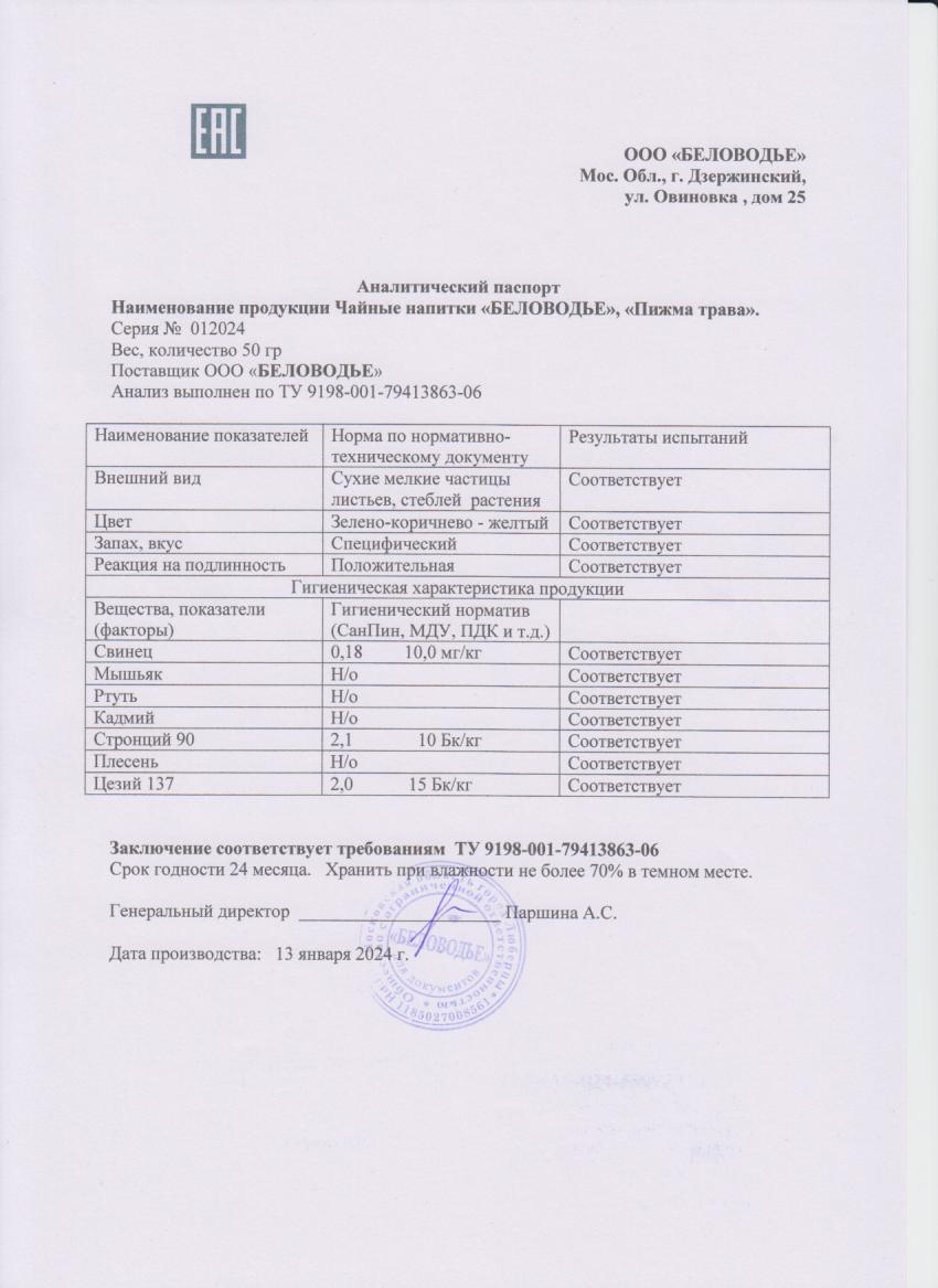 Паспорт №012024